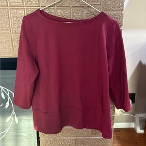 J. Jill Deep Red Blouse